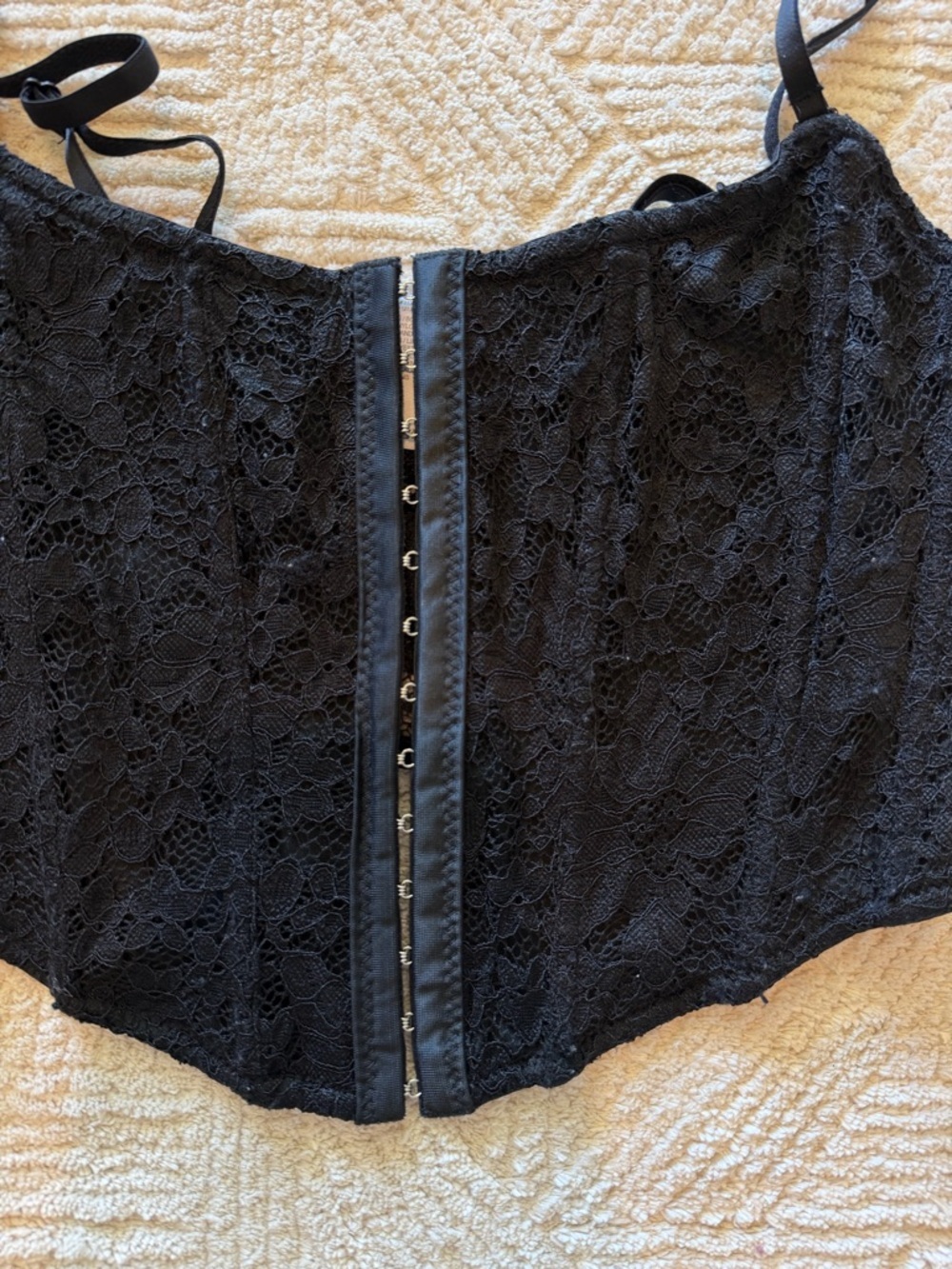 Garage Black Lace Corset-Style Camisole Size Small - Picture 2 of 4